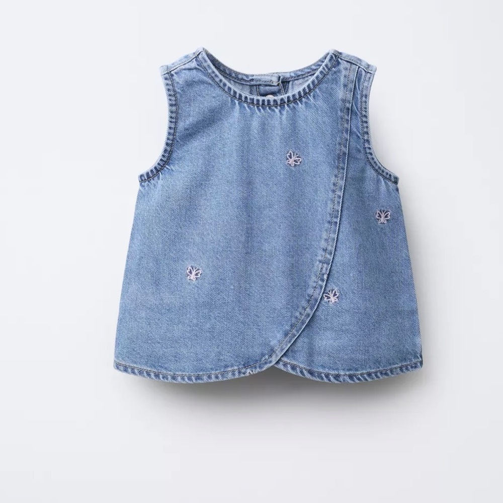 Zara Blue Sleeveless Kids Top